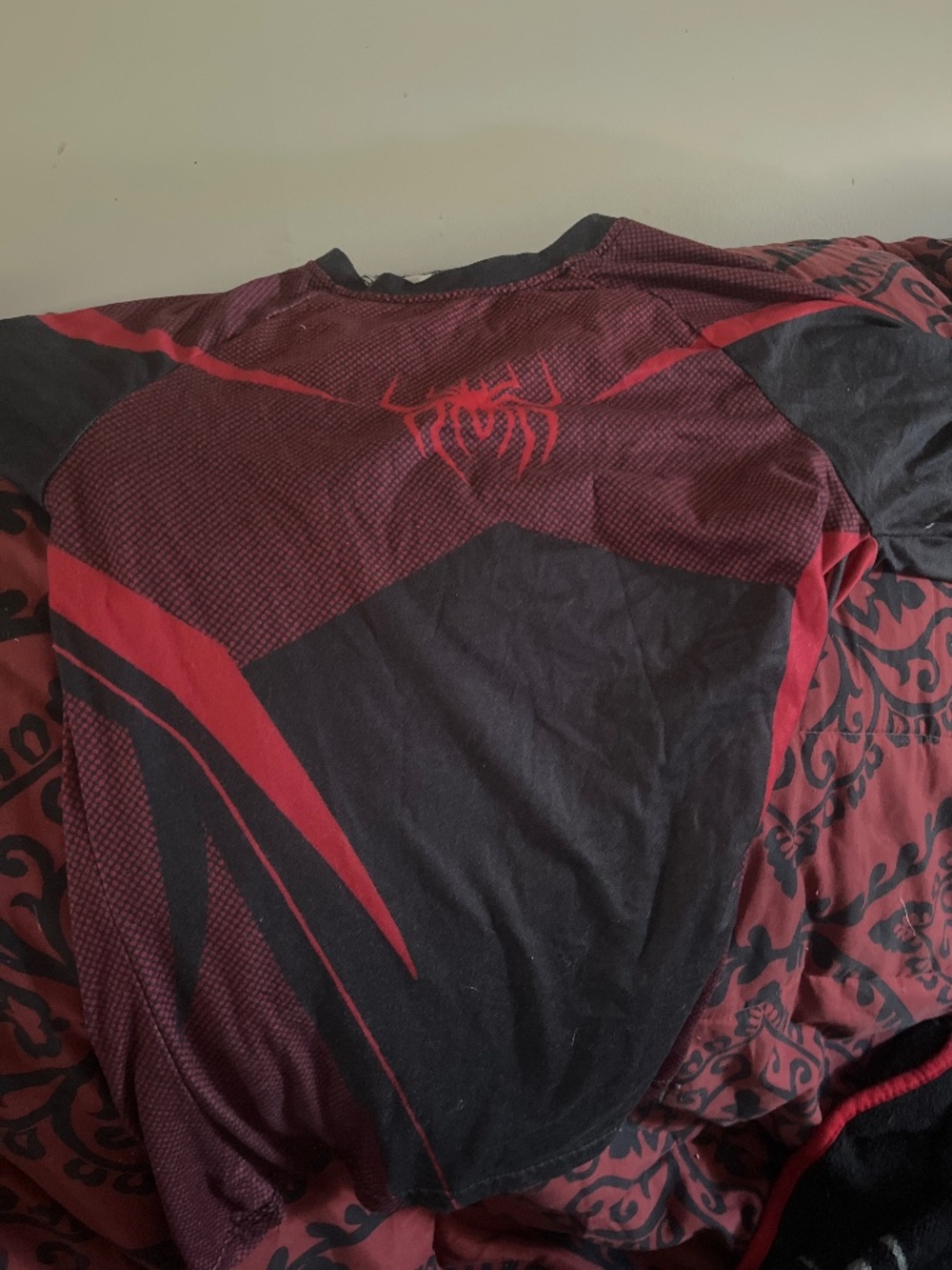 Spider-Man style compression shirt